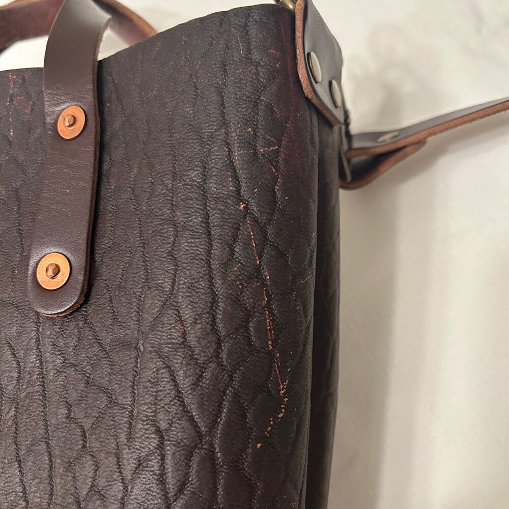 GO FORTH GOODS Avery Mini Tote – Cherry Bison Leather - Picture 14 of 16